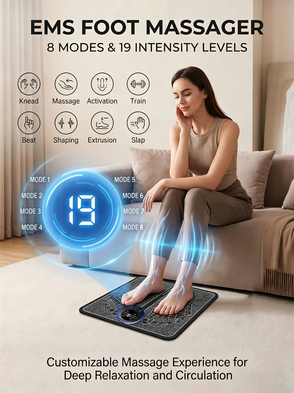 Ceyronz Rechargeable Electric Foot Massager